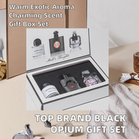 Coffret de parfums originaux de marque supérieure pour femmes, Black Opium Eau de Parfum, parfum floral boisé, coffret cadeau trois pièces, vaporisateur