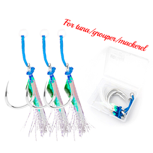 Strong carbon steel Shore Jigging Assist Hooks High Carbon Steel Anti Corrosion fishing hook slow jig tuna hook