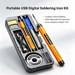 Fer à souder sans fil à affichage non numérique, batterie Li-ion 800 mAh, pack standard, rouge, portable, stylo de soudage électronique DIY - Product Image 4
