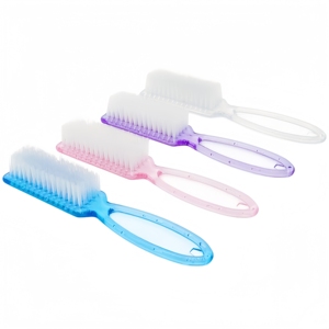 Paquete de 10 Cepillos de Limpieza para <span class=keywords><strong>Uñas</strong></span>, Cepillos Multifuncionales con Mango de Plástico Transparente, Removedor de Residuos, para Pedicura y Manicura - Product Image 5