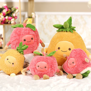 Versand bereit 30cm Pink Orange Toy Party Dekoration Geburtstags geschenk Super Cute Fruit Soft Stuffed Fruit Plüsch tier - Product Image 2