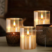 Bougies LED sans flamme à piles, effet cire, avec télécommande et minuterie, lumière vacillante couleur chaude, écologiques, pour mariage, maison, fête