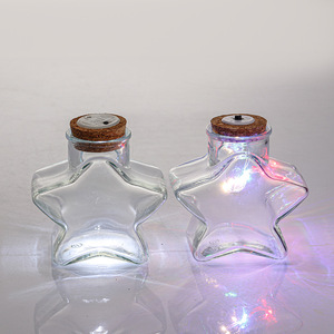 Barattolo di vetro trasparente a forma di stella a cinque punte alla deriva di vetro che desidera bottiglie con sughero-per decorazioni per la casa <span class=keywords><strong>e</strong></span> decorazioni per eventi - Product Image 3
