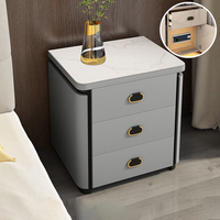 Table de chevet intelligente sans fil avec lecteur d'empreintes digitales, prix d'usine, mobilier de luxe pour chambre à coucher et salle de bain, sur mesure