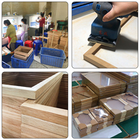 Bingkai Foto A4 A3 A5 A2 Kayu Walnut Solid Rustic dengan Plexiglass Akrilik Transparan, Logo Custom, Kemasan