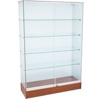 Vitrine murale sans cadre avec éclairage LED pour les vitrines des centres commerciaux
