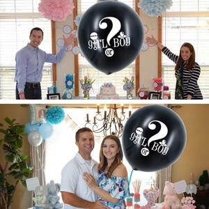 Globo negro de 36 pulgadas <span class=keywords><strong>para</strong></span> niño o niña con confeti rosa y azul <span class=keywords><strong>para</strong></span> Baby Shower Género Reveal Globos Ideas Decoraciones <span class=keywords><strong>para</strong></span> fiestas - Product Image 6