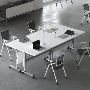 Muebles de oficina para el hogar, mesas plegables rectangulares para reuniones, mesas plegables para eventos, uso de oficina, <span class=keywords><strong>mesa</strong></span> de oficina <span class=keywords><strong>plegable</strong></span> Modular - Product Image 3