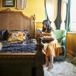 Оптовая продажа, однотонная деревянная кровать ручной работы, каркас размера «King-Queen Size», деревенская винтажная мебель из дуба, мебель для спальни - Product Image 3