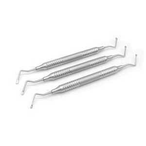 Dental curette with <b>teeth</b>, double-ended <b>scraper</b>, implant curette, <b>tooth</b> removal and decay removal tool, dental cleaning - Product Image 4