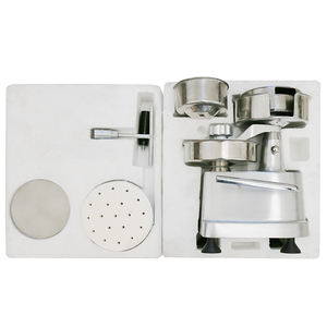 เครื่องทำพายเนื้อแบบแมนนวลขนาด 100/130/150 มม. แบบเปลี่ยนได้ พร้อมแม่พิมพ์กดเนื้อสำหรับทำแฮมเบอร์เกอร์ สำหรับการเตรียมผลิตภัณฑ์จากเนื้อสัตว์ - Product Image 5