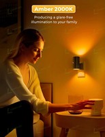 Luz Nocturna LED Moderna LOHAS, Luz Ámbar Suave, Sensor de Movimiento, Enchufe de Pared, para Baño, Pasillo, Dormitorio