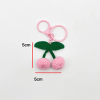 Porte-clés Amigurumi fait main en crochet, breloque mignonne pour sac, porte-clés de voiture, pendentif de sac à main en forme de fruit, cadeau pour homme et femme