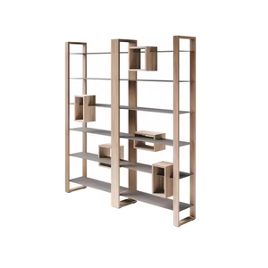 Estantería de madera hecha a mano, diseño moderno, elegante estantería para exhibir libros, para sala de estar, oficina y estudio - Product Image 3