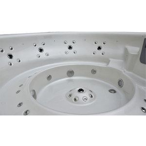 Bain à remous circulaire d'extérieur BIGEER Balboa en acrylique, spa autoportant avec <span class=keywords><strong>hydro</strong></span>-massage, chauffage à l'ozone, pour jardin, villa, <span class=keywords><strong>loisirs</strong></span> - Product Image 4