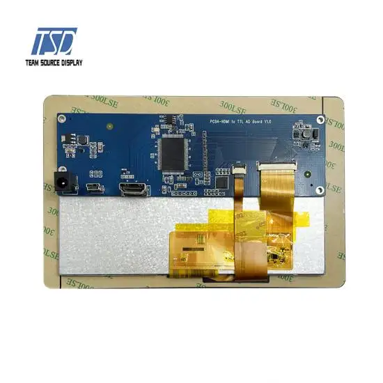 LCD TFT 7 Inci 800*480 Res dengan Papan HD-MI Mudah Disambungkan Ke PC dan Raspberry Pi
