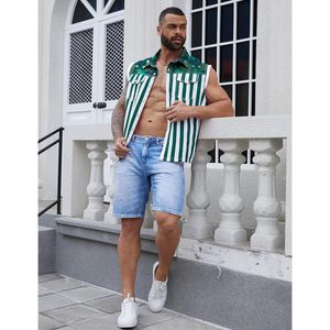 Chaleco Vaquero sin Mangas Personalizado para Hombre, con Bolsillo Frontal Estampado, Transpirable, Corte Regular, Mezcla de Algodón y Poliéster - Product Image 5