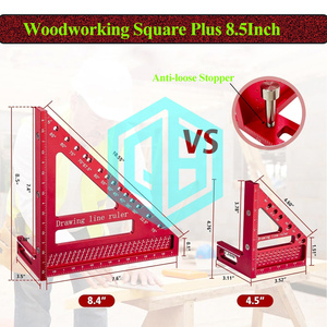 Règle de menuiserie 3D multifonctionnelle carrée et triangulaire de 8,5 pouces, outils uniques, gadgets, cadeaux pour les bricoleurs, les menuisiers, les hommes - Product Image 5
