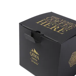 Luxury Cardboard Paper Coffee Cup Mug Packaging Box with logo