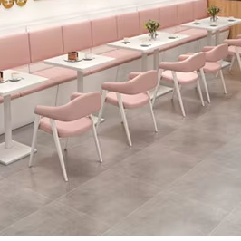 Personnalisé Simple Western Café <span class=keywords><strong>Table</strong></span> Chaise Ensemble Design Moderne Bois Mur Siège Canapé <span class=keywords><strong>Tabouret</strong></span> pour Lait Thé Burger Dessert <span class=keywords><strong>Snack</strong></span> Shop - Product Image 3