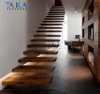 Holztreppe Klasse schwimmende Treppen Hartholz stufen Design Holz Treppenstufen für schwimmende Treppen