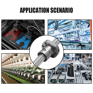 برغي كروي HLTNC 16 مم مدرفل على البارد C7 بطول مخصص 100-4000 مم SFU1605 مع شفة أحادية Sfu Dfu صامولة كروية Tuercas لـ CNC - Product Image 6