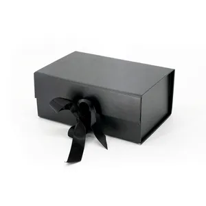 Priva logo impression produit emballage boîte-cadeau avec ruban carré tasse à café boîte en verre emballage noir boîte-cadeau magnétique