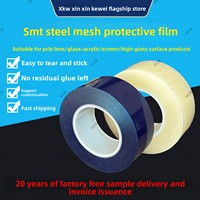 Film de protection rigide en PE transparent bleu, résistant aux rayures, antidérapant, auto-adhésif, haute résistance à la traction, pour portes, fenêtres, ascenseurs