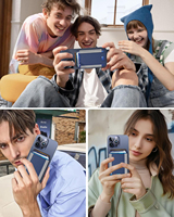 Funda Magnética Flexible para Teléfono 12 con Banda Elástica, Tarjetero y Cartera de Cuero PU