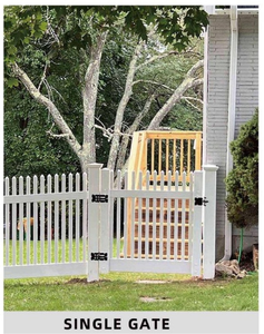 Easy Installation Privacy Garden <strong>Fence</strong> Single Double <strong>Gate</strong> With Stainless Steel Black <strong>Latch</strong> - Product Image 4
