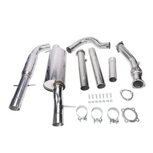 Auto Racing Parts Engine 3 "Muffler Tip Catback Stainless Steel Exhaust Tail Pipe Downpipe KitためVW Golf/ Jetta/ GTI 1.8 Turbo