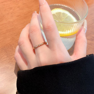 แหวนกันน้ำไม่หมอง 14k 18k ชุบทอง PVD แฟชั่น แหวนนิ้วก้อยสแตนเลส 316L สำหรับผู้หญิง - Product Image 3