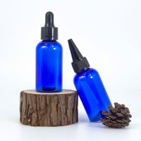 Flacon Boston rond semi-transparent en PET de 50 ml avec compte-gouttes pour mélanges d'aromathérapie