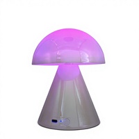 Mini haut-parleur champignon de poche, lumière de nuit RVB à changement de couleur, petit audio sans fil pour chambre d'enfant