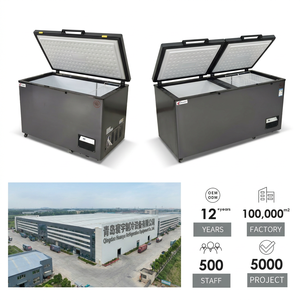 Congélateur coffre commercial polyvalent compact à couvercle supérieur verrouillable en acier inoxydable certifié CE ETL numérique - Product Image 2