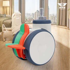 ล้อพลาสติก TPR พร้อมเบรค<span class=keywords><strong>4</strong></span>/<span class=keywords><strong>5</strong></span>นิ้วล้อคู่แบบสองขั้นตอนทั่วไปสำหรับใช้ในโรงพยาบาลรถเข็นส่งยา - Product Image 6