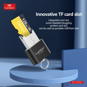 Earldom Mini 2,0 USB C Hub Lector de tarjetas USB con ranura para tarjeta TF Admite hasta 128GB de memoria Salida de CC para computadora - Product Image 5