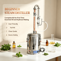 Appareil de distillation des fleurs, extracteur d'huile végétale en acier inoxydable pour l'extraction d'huiles essentielles de diverses plantes et fleurs