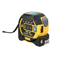 Mètre laser haute précision 2 en 1, 40 m, ruban d'acier de 5 m, écran LCD de 16 pieds, ruban à mesurer numérique facile à lire, rétractable