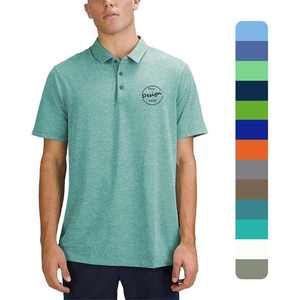 เสื้อโปโลผู้ชายแขนสั้นผ้าคอตตอนใยไผ่ผ้าทอลายทึบสำหรับผู้ชายเสื้อโปโลสำหรับฤดูร้อนเป็นมิตรกับสิ่งแวดล้อมออกแบบได้ตามต้องการ - Product Image 2