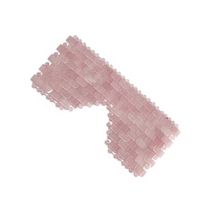 Máscara de Ojos de Cuarzo Rosa Frío para Aliviar la Fatiga, Parche de Ojos de Cristal Rosa Natural, Terapia de Enfriamiento, Ayuda para Dormir - Product Image 4