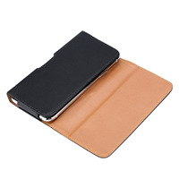 Universel PU cuir horizontal téléphone portable sac ceinture Clip boucle étui téléphone pochette de transport taille sac pour iPhone pour Samsung