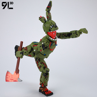 9L3D 打印塑料 FNAF 菲利普·法兹伯的披萨弹簧陷阱动作玩偶动漫模型 Lucky13 Dummy13 Titan13 摆件礼品