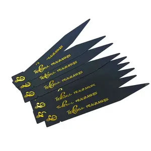 향수 테스트용 핫 스탬프 골드 로고 향수 테스트 용지 블로터 블랙 향기 카드