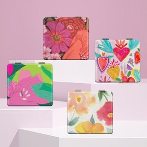 Specchio per il Trucco dal Design Alla Moda, Portatile e Pieghevole, Mini Specchio Tascabile per Studenti, Motivo Personalizzabile - Product Image 1