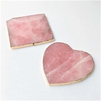 Plateau de service en quartz rose 2026, design unique, plateau en améthyste