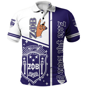 <span class=keywords><strong>Polo</strong></span> da uomo con Logo personalizzato Zeta Phi Beta a maniche corte stile traspirante segno a mano <span class=keywords><strong>Polo</strong></span> stampato 3D <span class=keywords><strong>magliette</strong></span> da uomo t-Shirt - Product Image 1