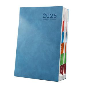 Agenda Personalizada de Cuero A5, Diario de Composición de 100 g/m², Cuaderno de Tapa Dura con Marcador - Product Image 1