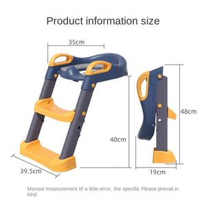 <span class=keywords><strong>Personnalisable</strong></span> auxiliaire enfants siège de toilette bébé étape pliant toilette dessin animé dinosaure assis échelle de toilette en gros - Product Image 6