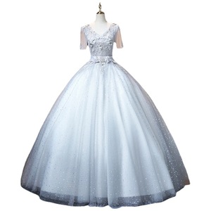 Student Performance Exam Long Stage Costume Solo Vocal Dress Women Polyester Long Skirt Straps Stage Performance - Product Image 5